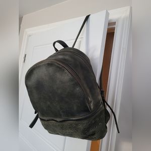 Green backpack purse